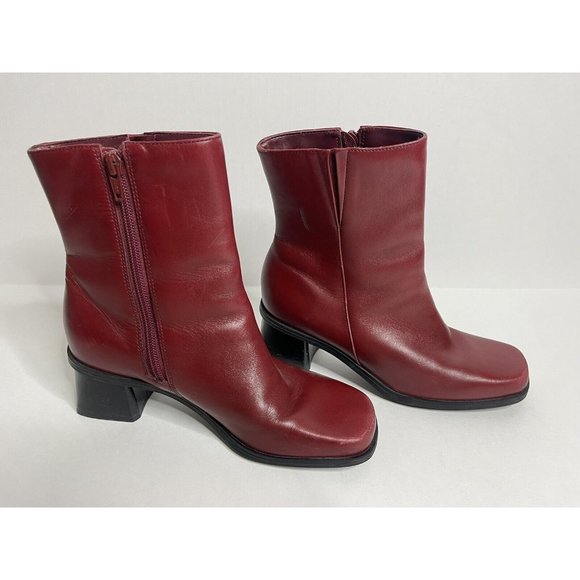 Naturalizer Red Ankle Boots - Picture 9 of 12